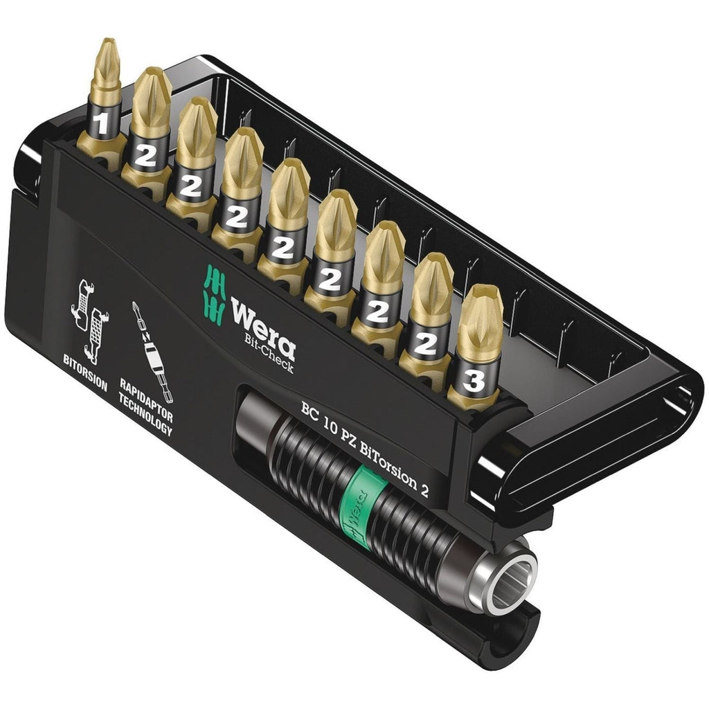 Wera Bit-Check 10 Pz Bitorsion 2, 10-Pieces
