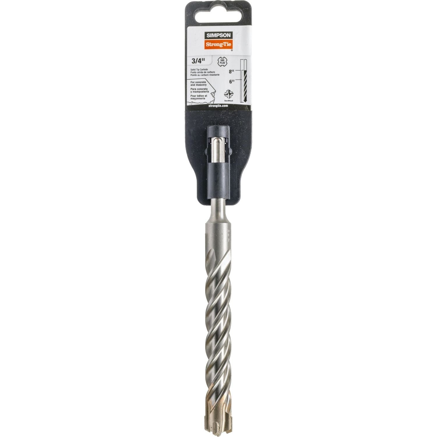 Simpson Strong-Tie MDPL07508Q 3/4-in. x 8-in. SDS-plus Quad-Head Shank Drill Bit