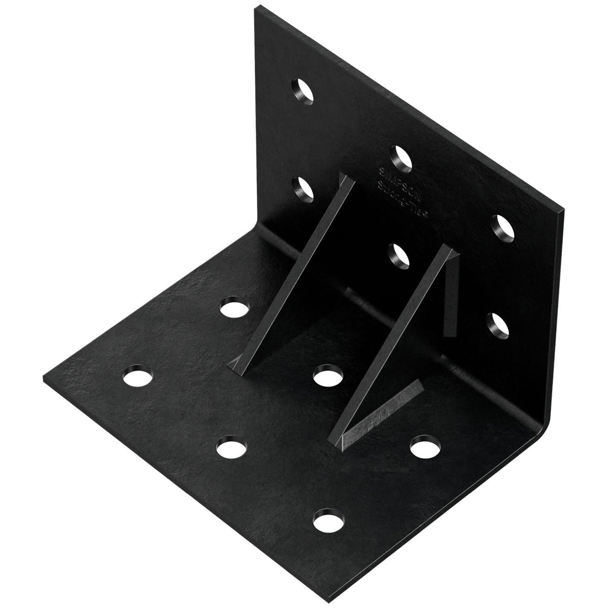 Simpson Strong-Tie HL57GPC HLGPC 5-in. x 7-in. Black Powder-Coated Ornamental Heavy Angle with Gusset