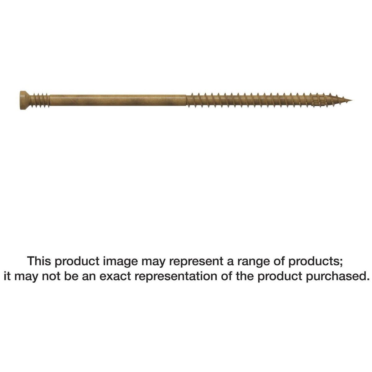 Simpson Strong-Tie FT09400R50 Finish Trim Screw, #9 x 4-in. T15, Trim-Head, Quik Guard, Tan, 50-Pack