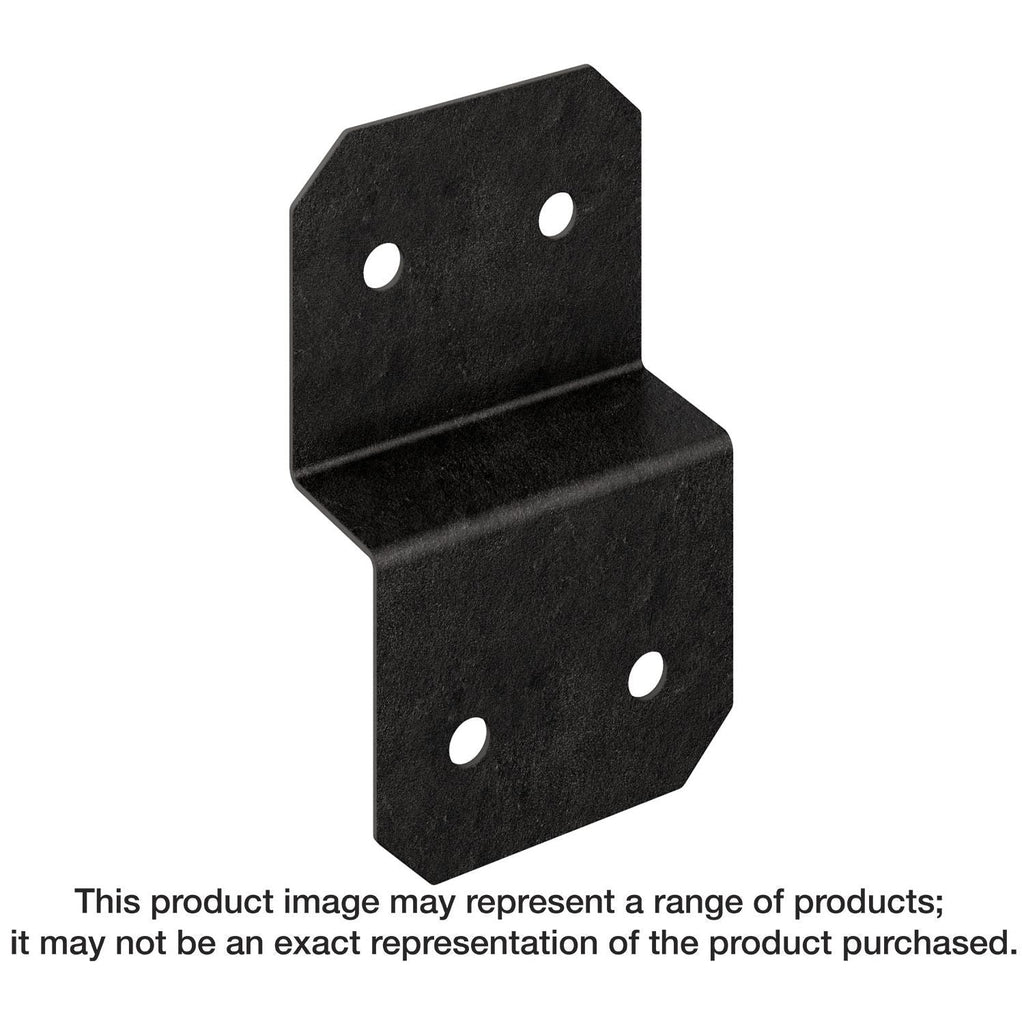 Simpson Strong-Tie APVDJT2R-6 Outdoor Accents Avant Collection 5-in. ZMAX, Black Powder-Coated Deck Joist Tie for Rough 2x