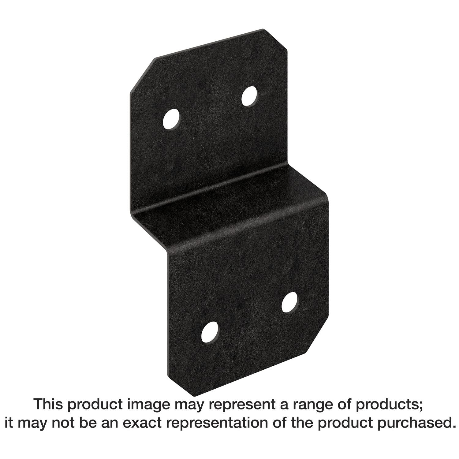 Simpson Strong-Tie APVDJT2R-6 Outdoor Accents Avant Collection 5-in. ZMAX, Black Powder-Coated Deck Joist Tie for Rough 2x