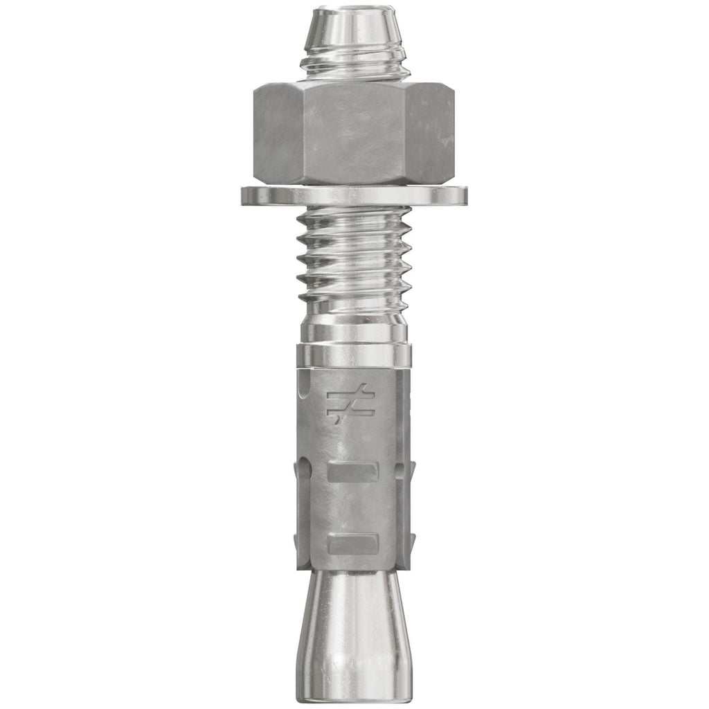 Simpson Strong-Tie STB2-37214S4F50 Strong-Bolt 2, 3/8-in. x 2-1/4-in. Type 304 Stainless-Steel Wedge Anchor, Fully Assembled, 50-Pack