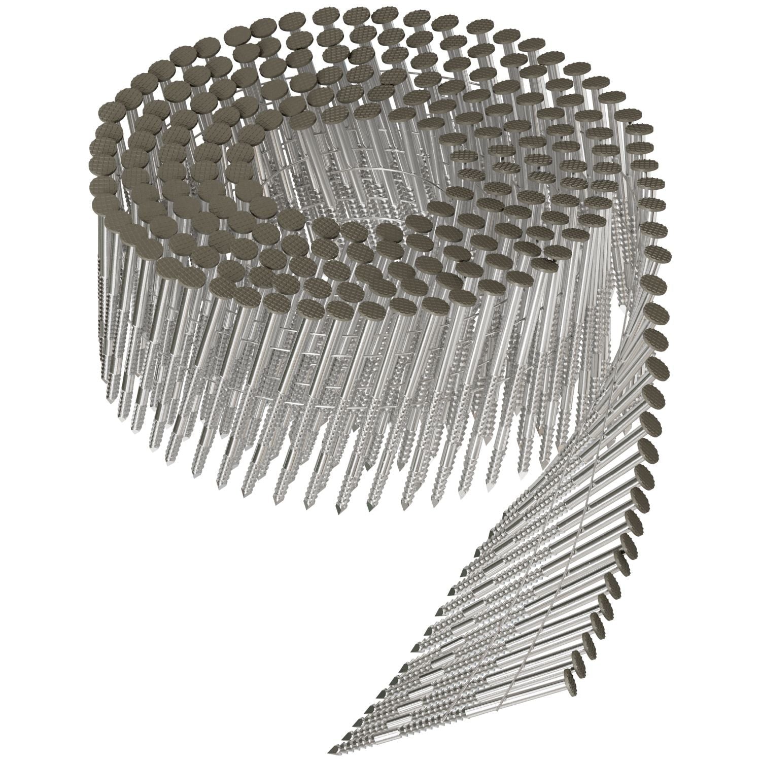 Simpson Strong-Tie S13A200CCG 15° Wire Coil, Painted Full Round Head, Ring-Shank Nail, 2-in. x .092-in. Type 304, Gray, 3600-Pack