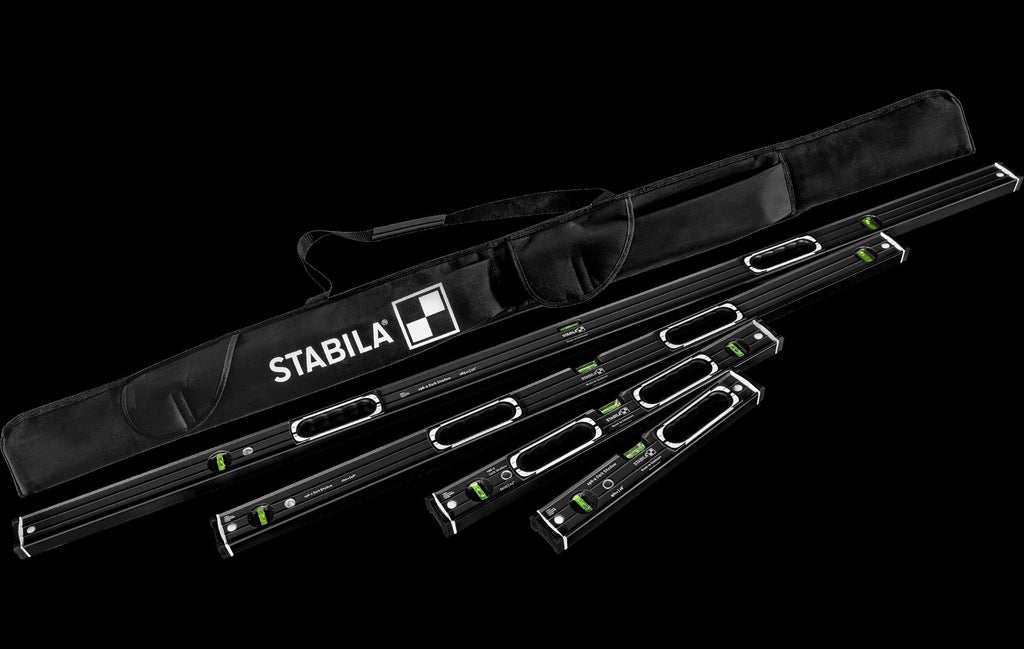 Stabila 37400 Limited Edition Dark Shadow 196-2 Level Set w/ Carrying Case (72/48/24/16-in.)