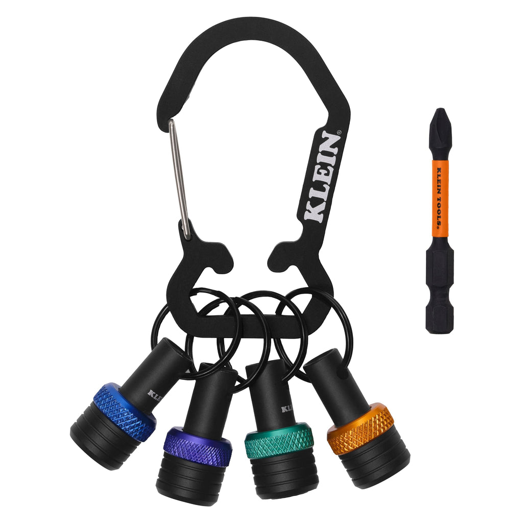 Klein K33850 Carabiner Bit Holder Keychain Set, 5-Piece