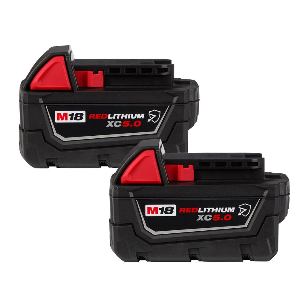 Milwaukee 48-11-1850R M18 REDLITHIUM XC5.0 Oil & Solvent Resistant Battery, 2-Pack (PROMO)