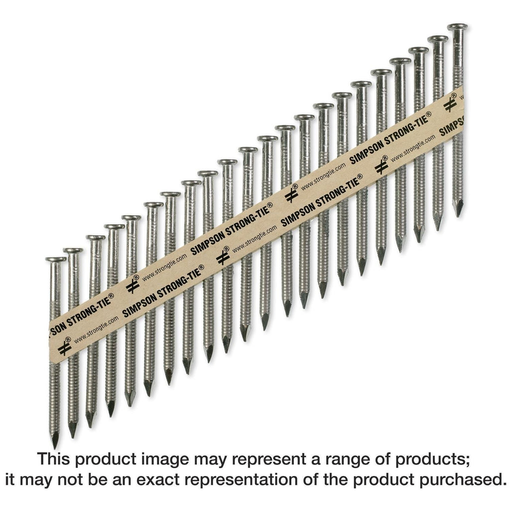 Simpson Strong-Tie T10A150MCN Strong-Drive 33° SCNR RING-SHANK CONNECTOR Nail, 1-1/2-in. x .131-in. Type 316, 1500-Pack