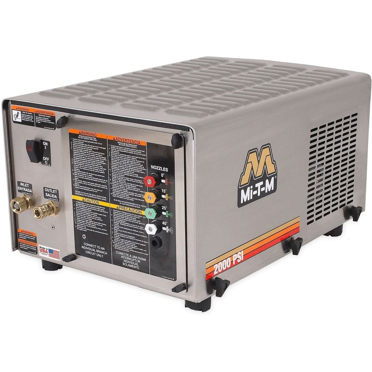 Mi-T-M CW-2004-SME3 CW Premium Series 2000 PSI Electric Belt Drive Stationary Cold Water Pressure Washer