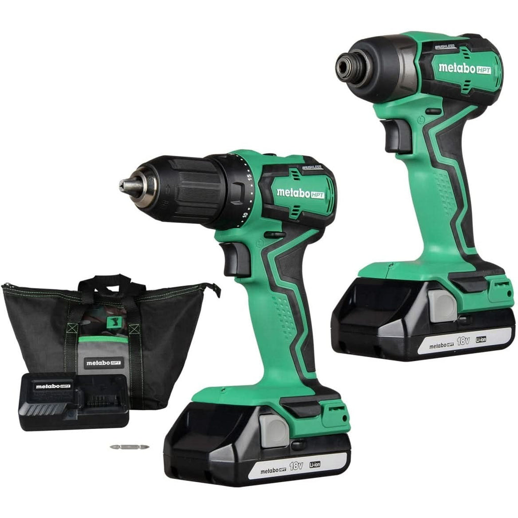 Metabo HPT KC18DDXM KC18DDX 18V Cordless Impact Driver and Drill 1.5 Ah Kit