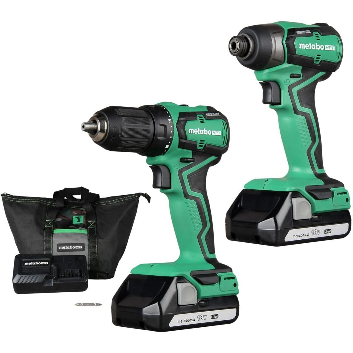 Metabo HPT KC18DDXM KC18DDX 18V Cordless Impact Driver and Drill 1.5 Ah Kit
