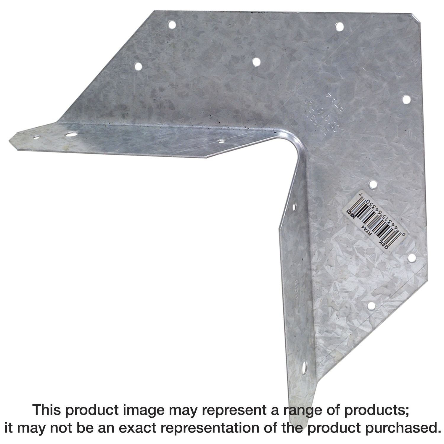 Simpson Strong-Tie RTA4 RTA 18-Gauge Galvanized Rigid Tie Angle for 4x Joist/Post