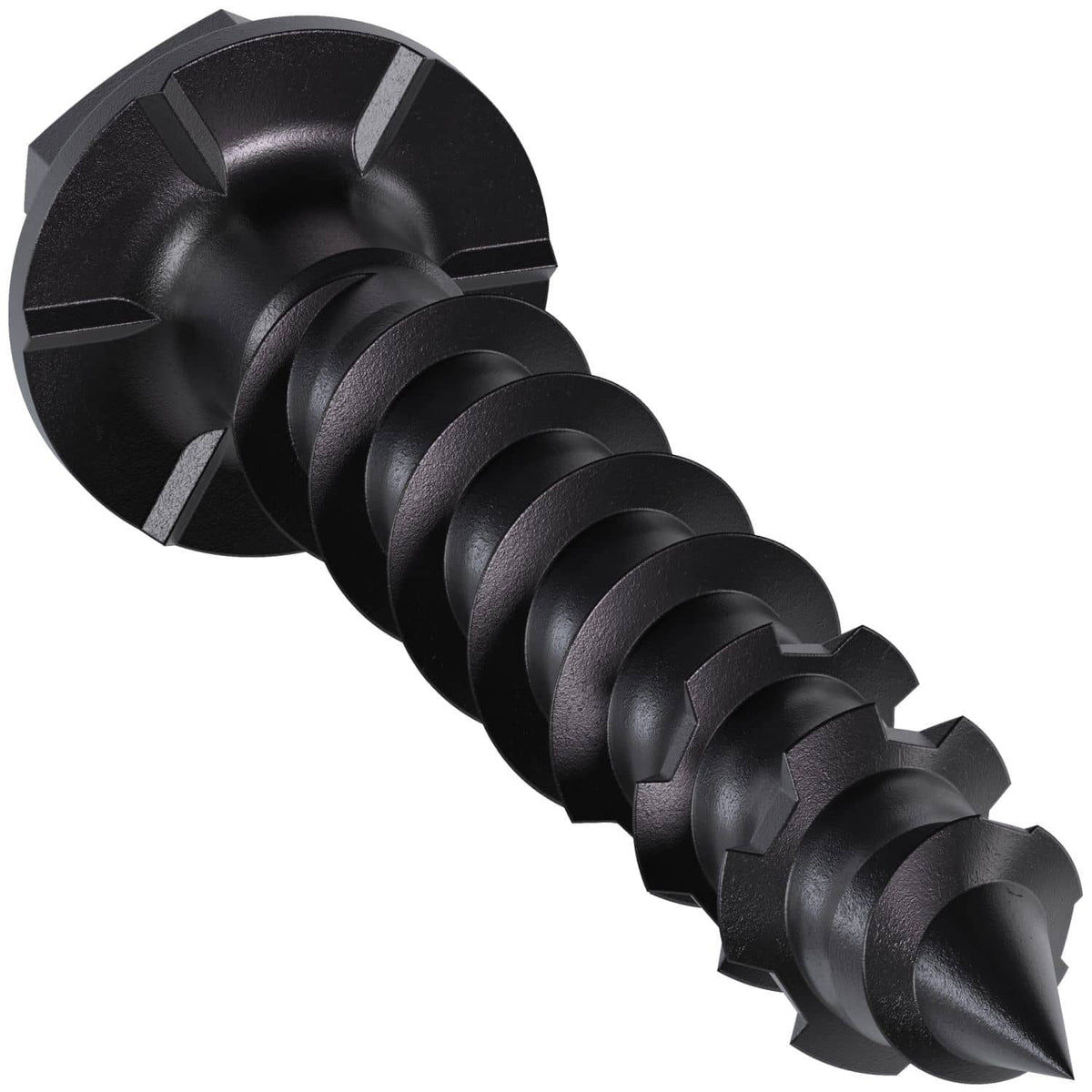Simpson Strong-Tie TNTBL18114H Titen Turbo, 3/16-in. x 1-1/4-in. Hex-Head Concrete and Masonry Screw, Black, 100-Pack