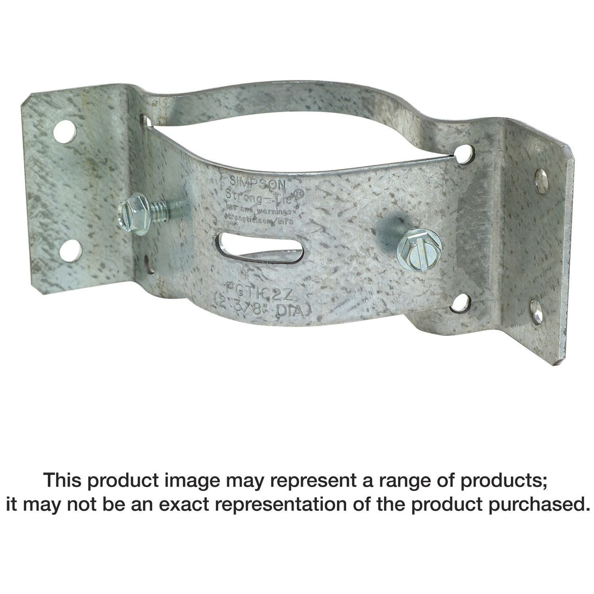 Simpson Strong-Tie PGTIC2Z-R PGTIC ZMAX Galvanized Inside-Corner Pipe Grip Tie for 2-in. Pipe