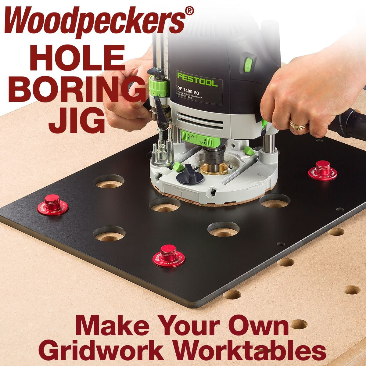 Woodpeckers HBJ-19 Custom MFT Hole Boring Jig