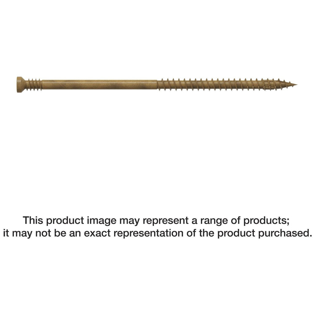 Simpson Strong-Tie FT09400MB Finish Trim Screw, #9 x 4-in. T15, Trim-Head, Quik Guard, Tan, 1000-Pack