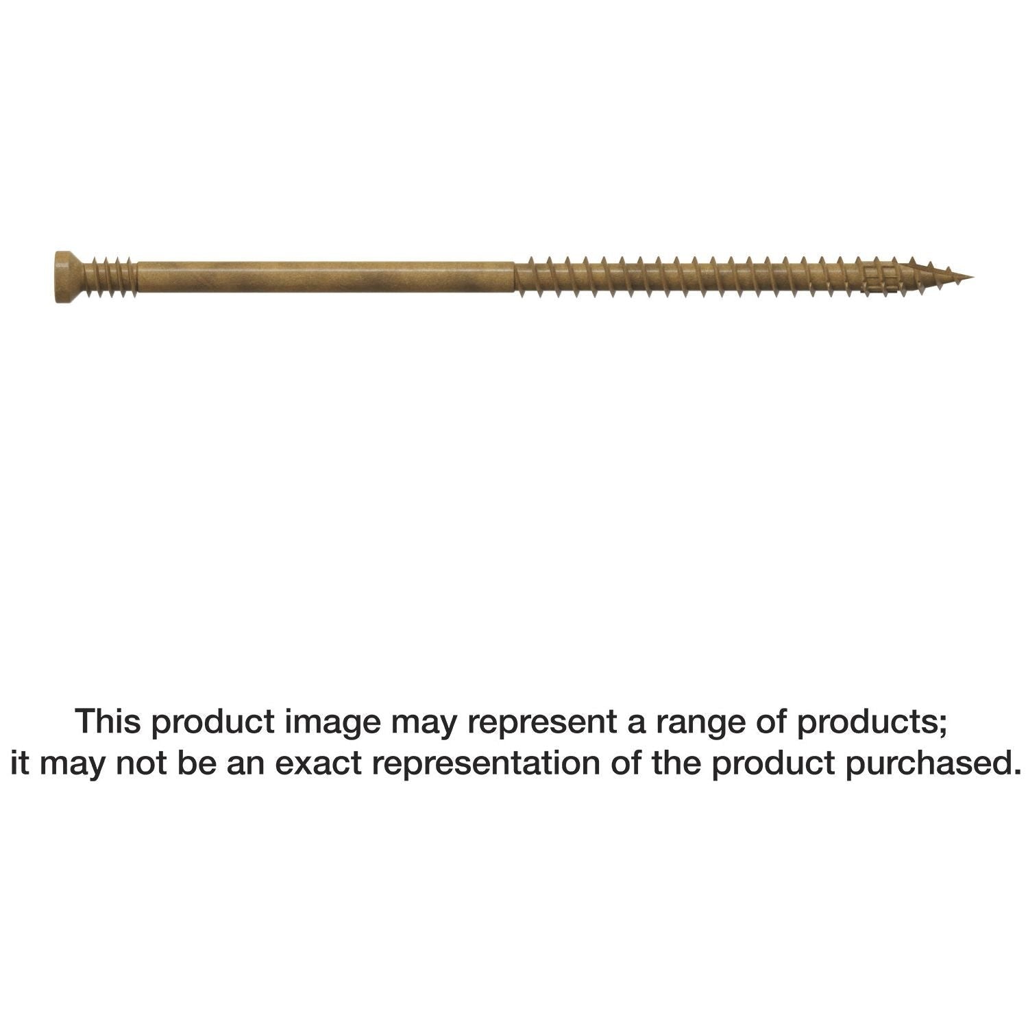 Simpson Strong-Tie FT09400MB Finish Trim Screw, #9 x 4-in. T15, Trim-Head, Quik Guard, Tan, 1000-Pack