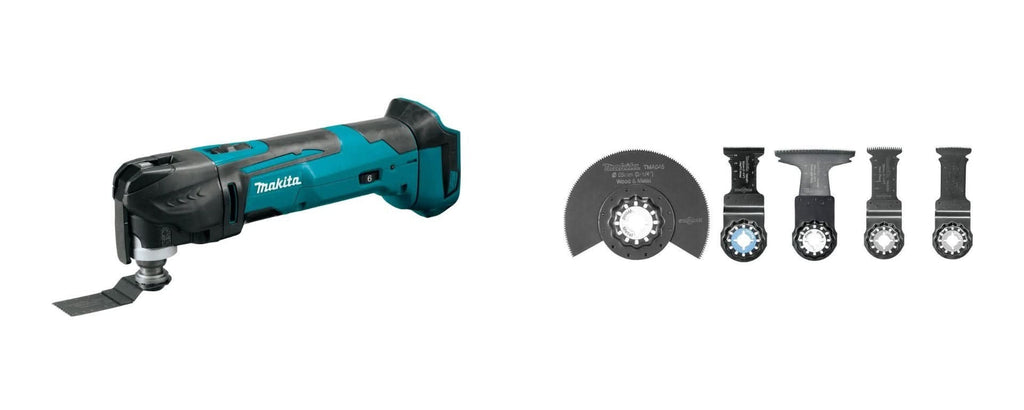 Makita Makita XMT03Z 18V LXT Cordless Multi-Tool with 5-Piece Starlock Oscillating Blade Set (Bare Tool)