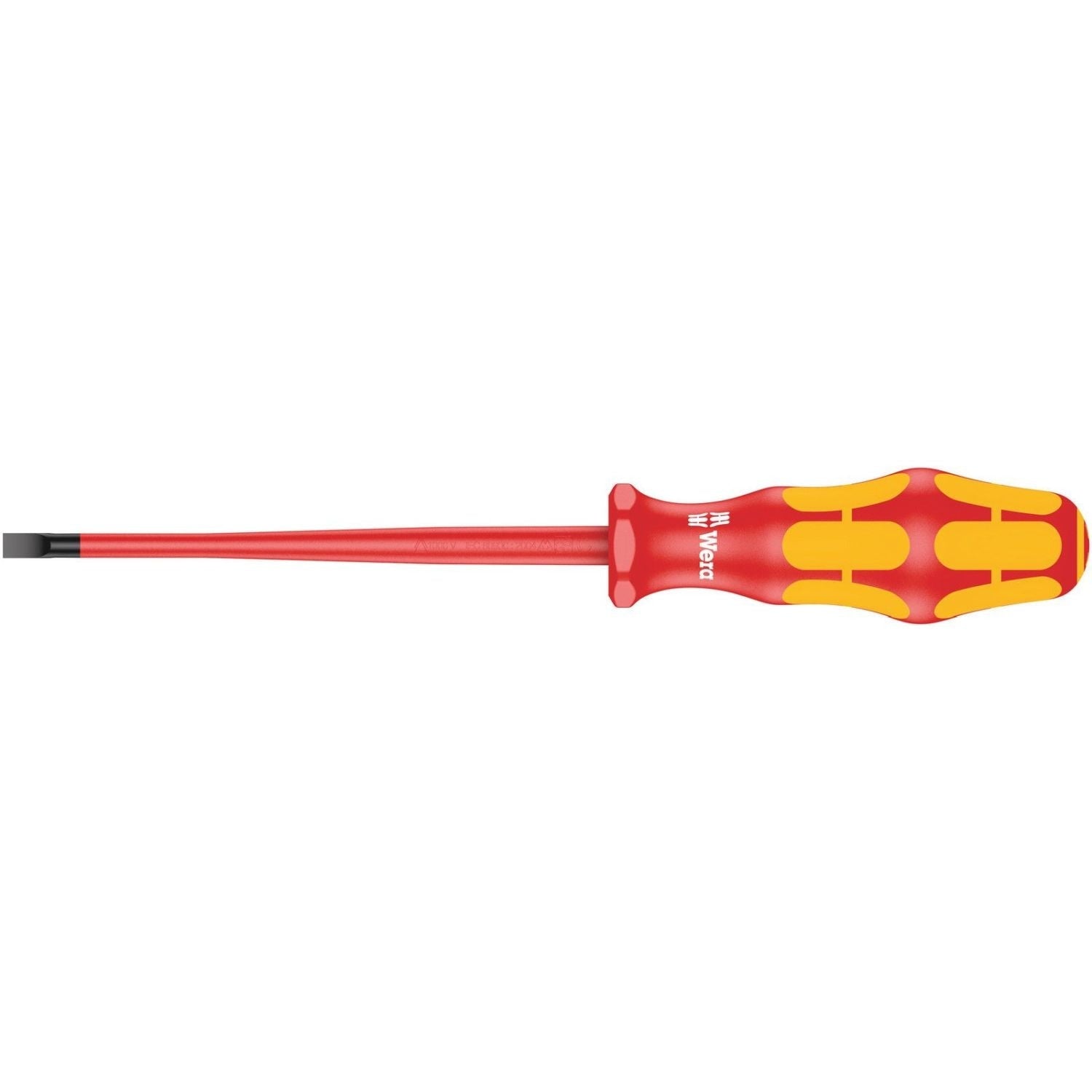 Wera 160 Is VDE Insulated Screwdriver With Reduced Blade Diameter For Slotted Screws, 1x5.5x125-mm.
