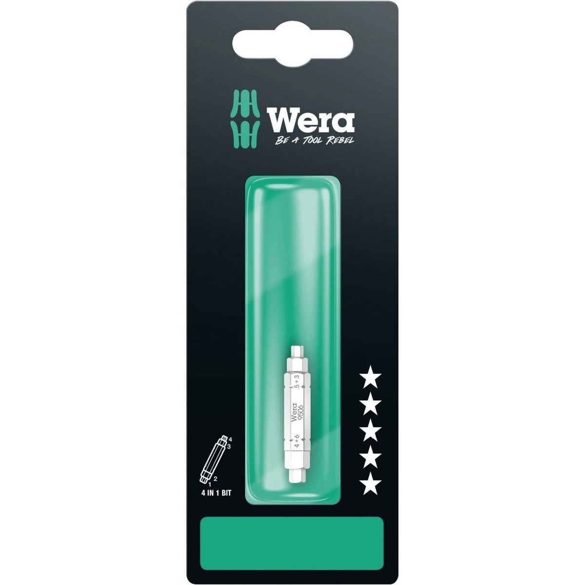 Wera 9506 SB 4-in-1 Bit 1, 3; 4; 5; 6x37-mm.