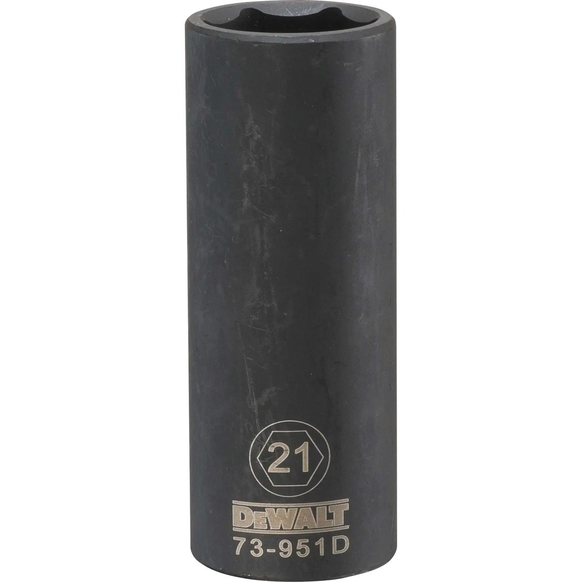 DEWALT 1/2-in. Drive 21 mm 6-Point Deep Impact Socket, Individual (DWMT73951OSP)