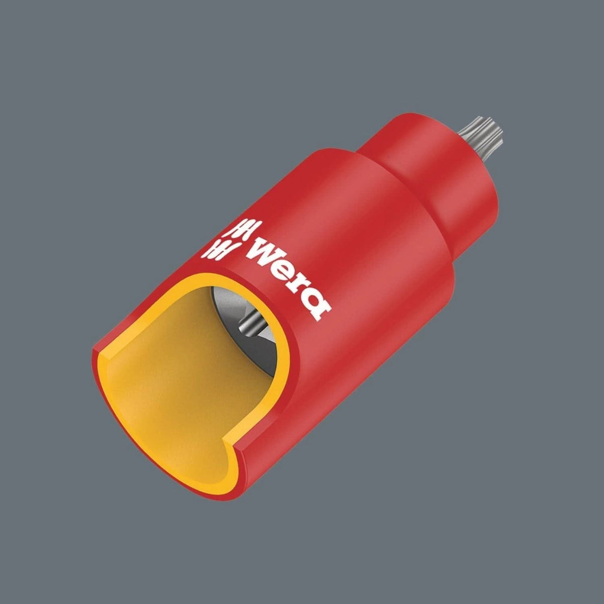 Wera 8767 A VDE Hf Torx Zyklop Bit Socket, Insulated, With 1/4-in. Drive, With Holding Function, Torx 20x36-mm.