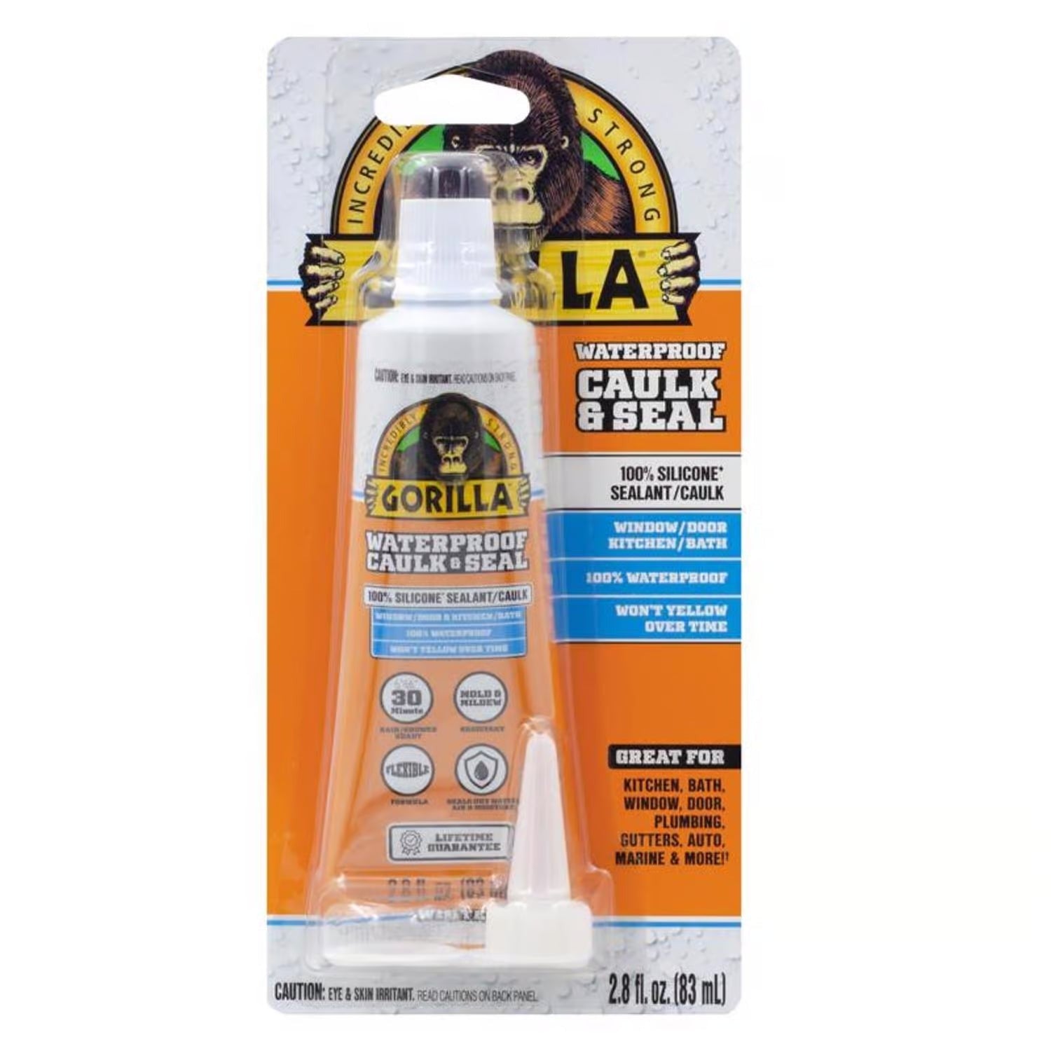 Gorilla Glue All-Purpose Silicone, 2.8-oz., White (108329)