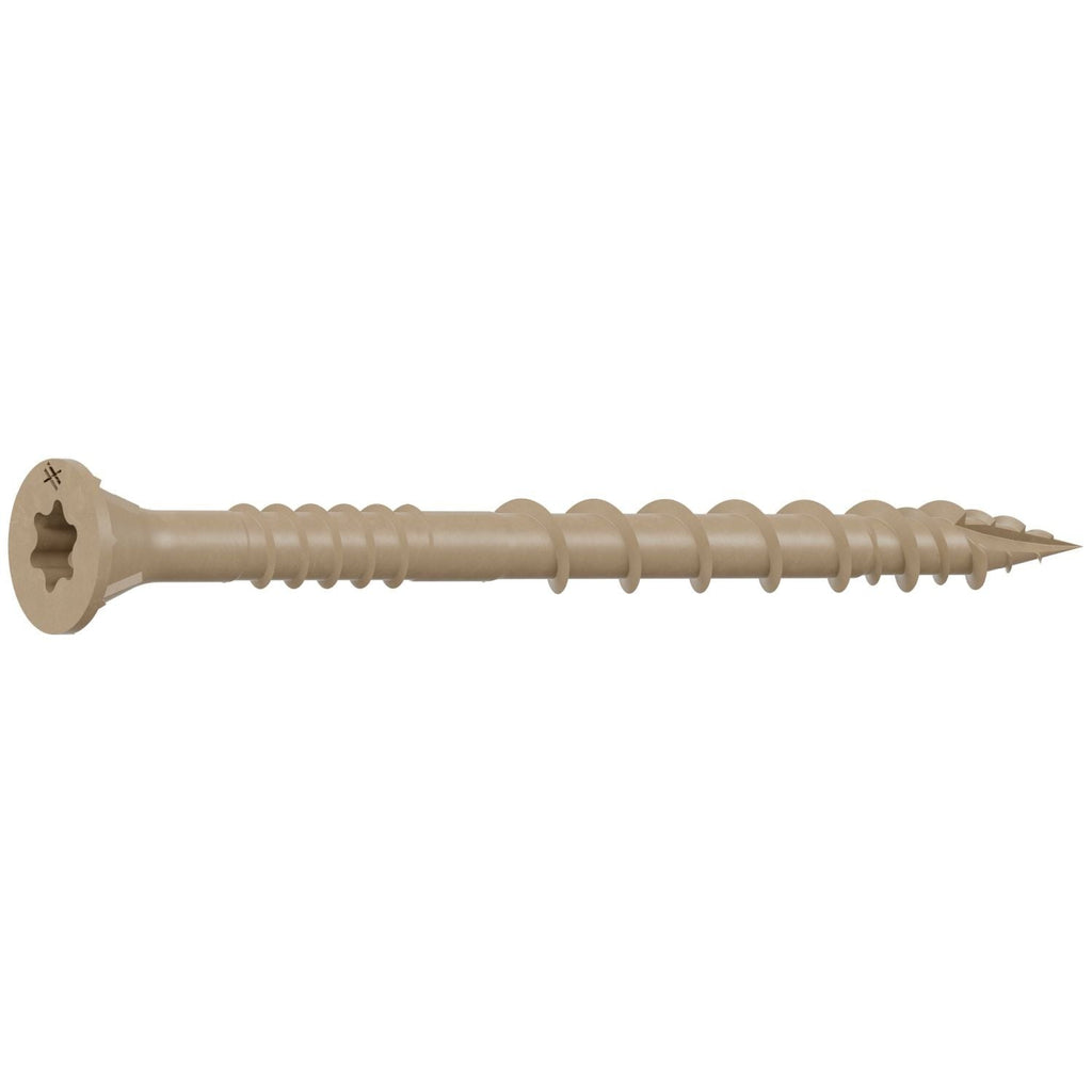 Simpson Strong-Tie DSVT212MB Deck-Drive DSV WOOD Screw, #10 x 2-1/2-in. T-25, Flat Head, Quik Guard, Tan, 1750-Pack