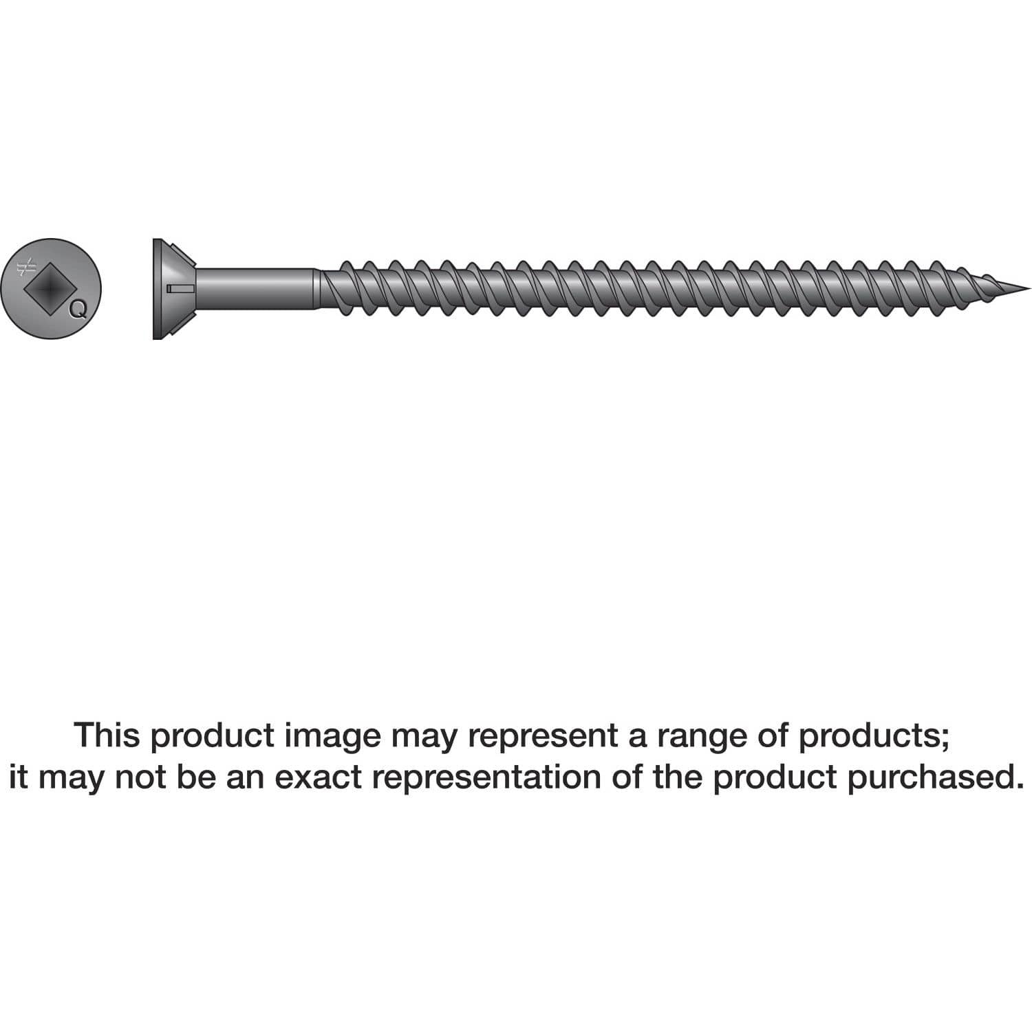 Simpson Strong-Tie WSTD212S WSTD Roofing Tile Screw (Collated), #8 x 2-1/2-in. #3 Square, Flat Head, 1500-Pack