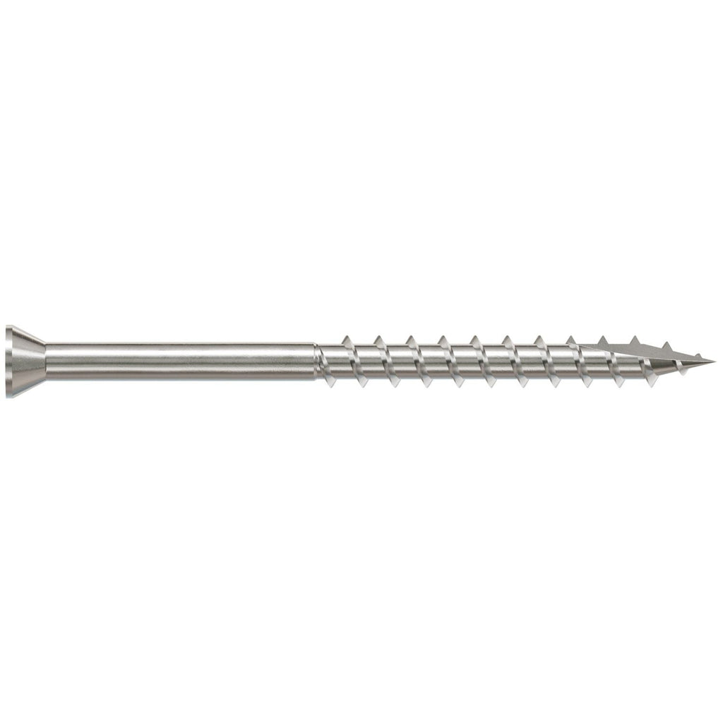 Simpson Strong-Tie S07C225FBP Trim-Head Screw, Square Drive, #7 x 2-1/4-in. #1 SQ, Type 305, 100-Pack