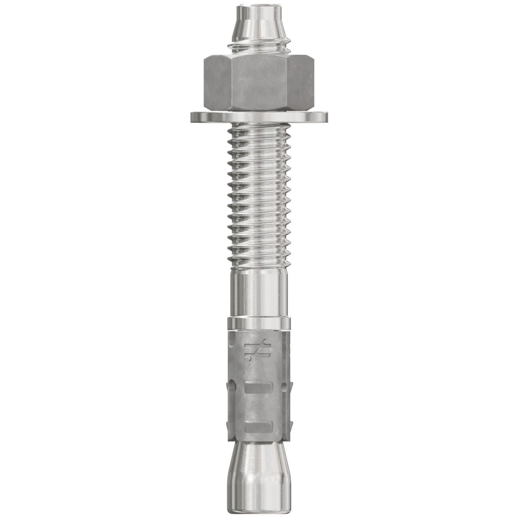 Simpson Strong-Tie STB2-37300S4F50 Strong-Bolt 2, 3/8-in. x 3-in. Type 304 Stainless-Steel Wedge Anchor, Fully Assembled, 50-Pack