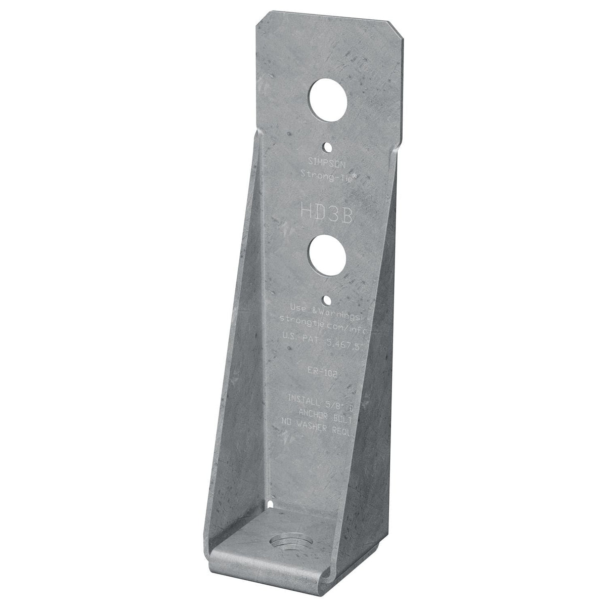 Simpson Strong-Tie HD3BHDG HDB 8-5/8-in. Hot-Dip Galvanized Bolted Holdown