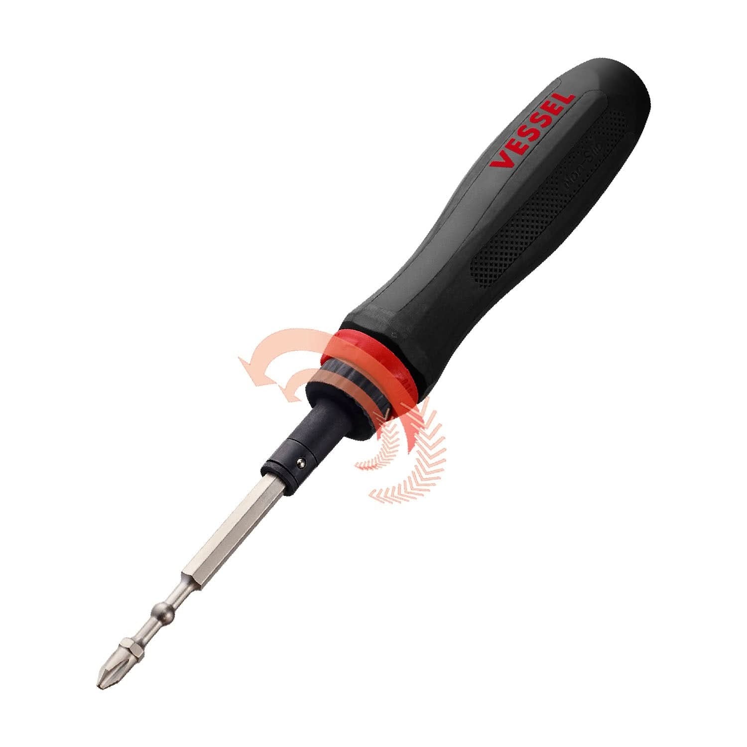 Vessel 900RT5PU MEGADORA Interchangeable Ratchet Screwdriver 5-Piece Bit Set