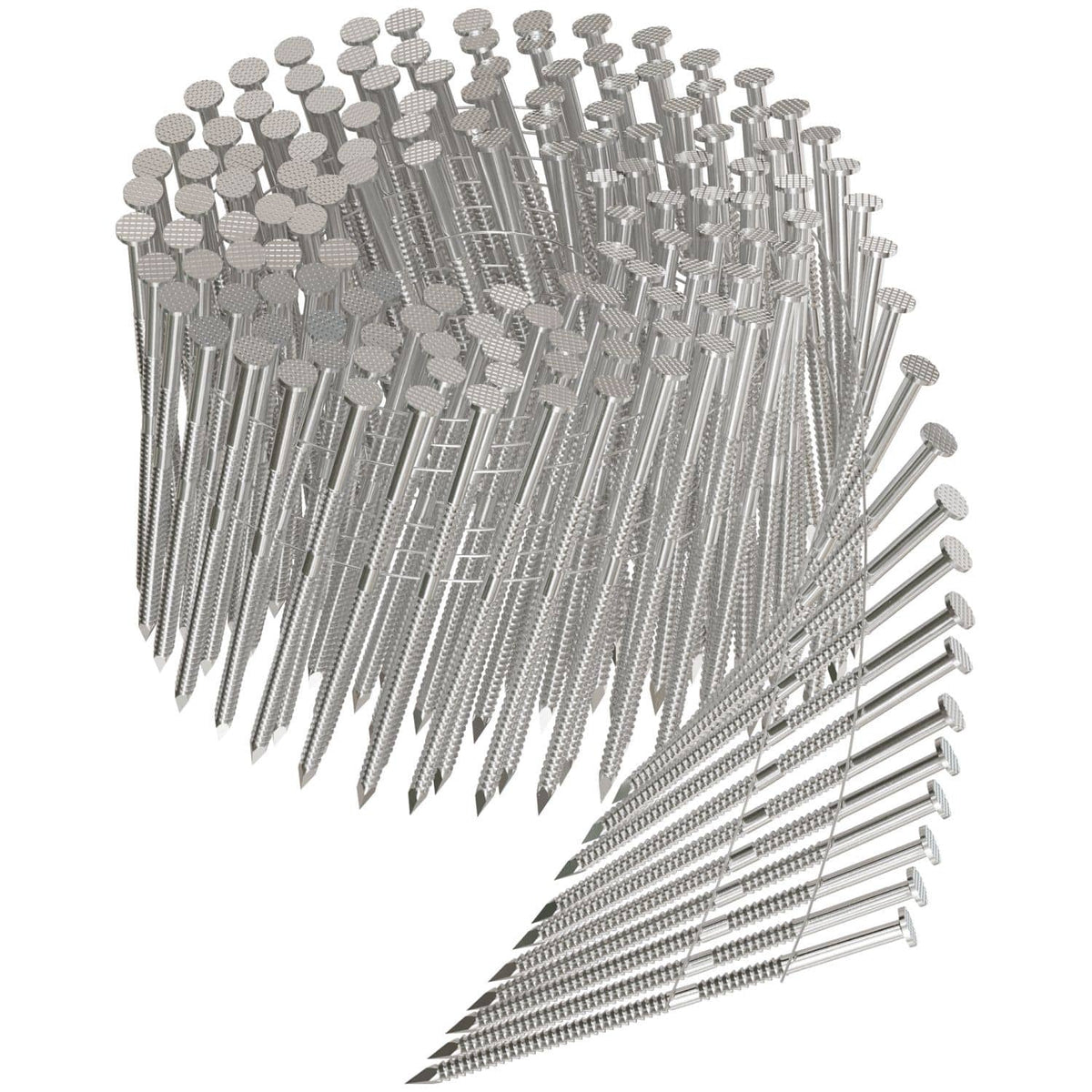 Simpson Strong-Tie T11A325PNJ 15° Wire Coil, Full Round Head, Ring-Shank Decking/Framing Nail, 3-1/4-in. x 0.12-in. Type 316, 1800-Pack