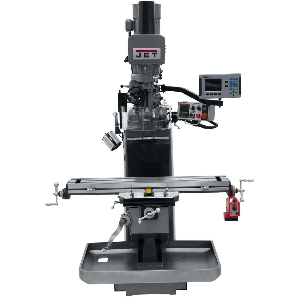 Jet Tools 690526 JTM-949EVS Mill With 3-Axis Acu-Rite 200S DRO (Knee) With X-Axis Powerfeed and Air Powered Draw Bar