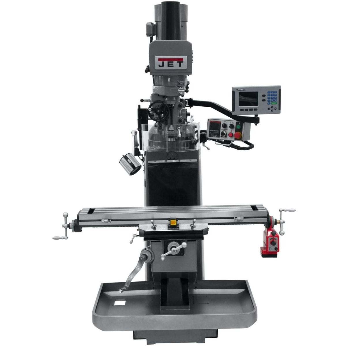 Jet Tools 690526 JTM-949EVS Mill With 3-Axis Acu-Rite 200S DRO (Knee) With X-Axis Powerfeed and Air Powered Draw Bar
