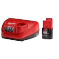 Milwaukee 48-59-2420 M12 Charger and 2.0Ah Battery Starter Kit