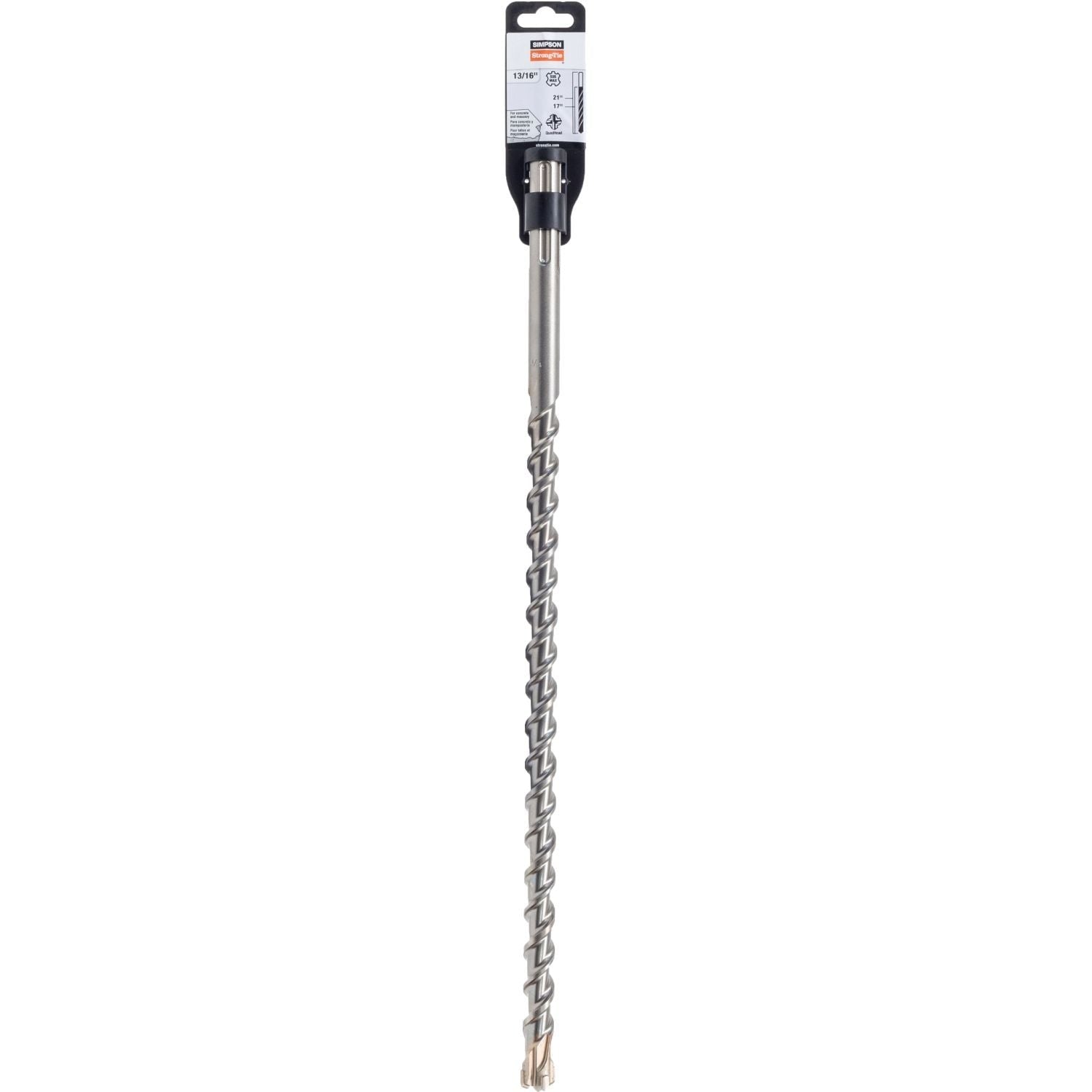 Simpson Strong-Tie MDMX08121Q 13/16-in. x 21-in. SDS-max Shank Quad-Head Drill Bit