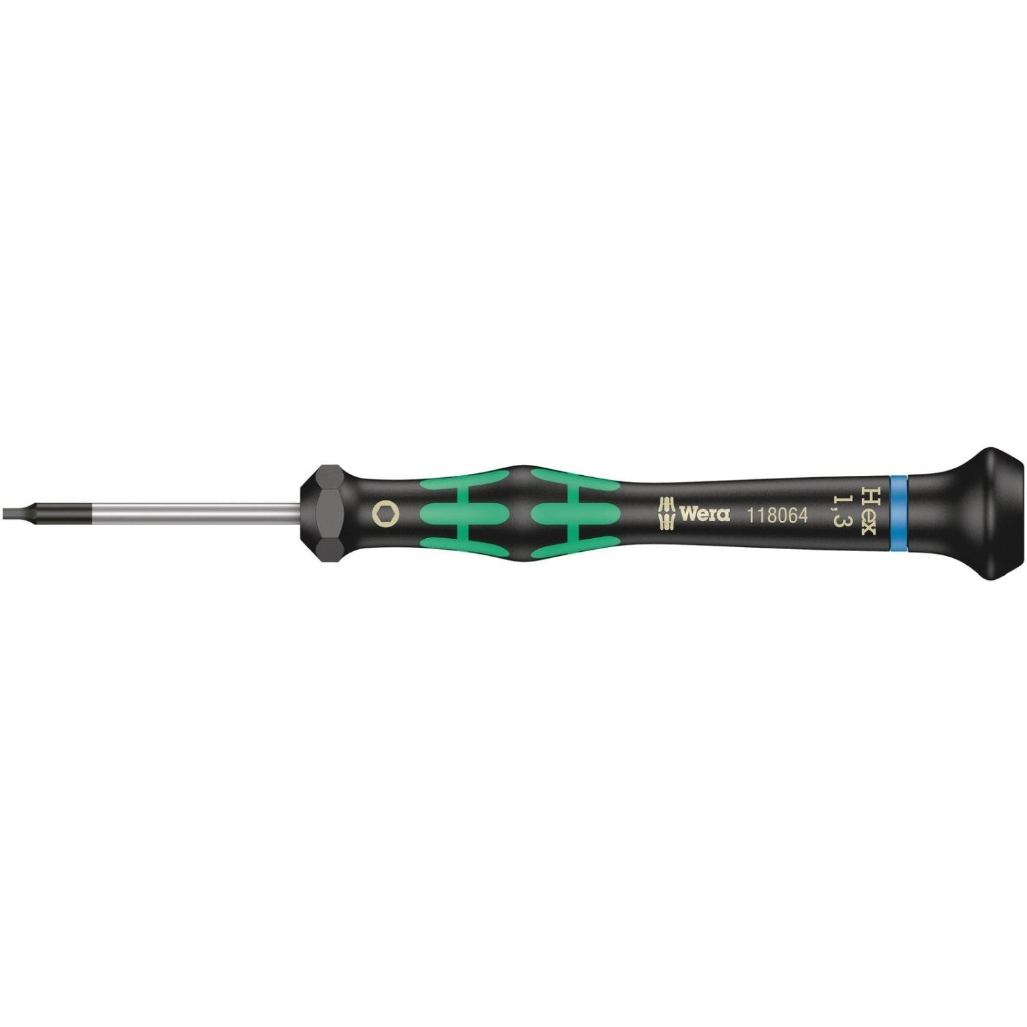 Wera 2054 Screwdriver For Hexagon Socket Screws For Electronic Applications, 1.3x40-mm.