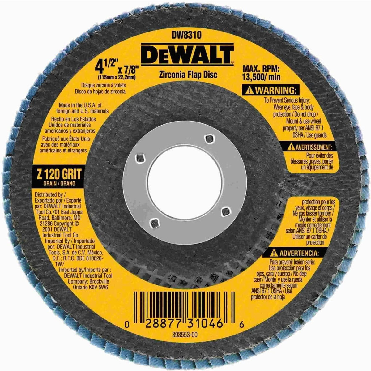 DeWalt DW831 Corded 5" (125mm) Medium Angle Grinder