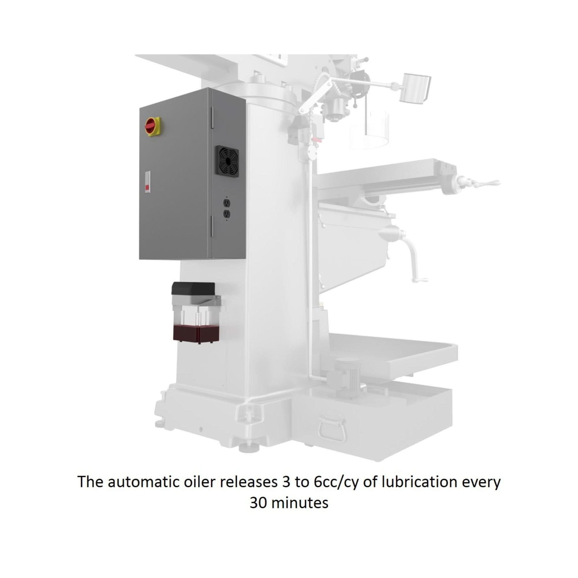 Jet Tools 690650 JTM-1050EVS2/230 Mill With Acu-Rite 200S DRO With X, Y and Z-Axis Powerfeeds and Air Powered Drawbar