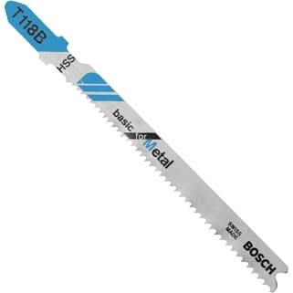 Bosch T118B100 100-Piece 3-5/8 In. 11-14 TPI Basic for Metal T-Shank Jig Saw Blades