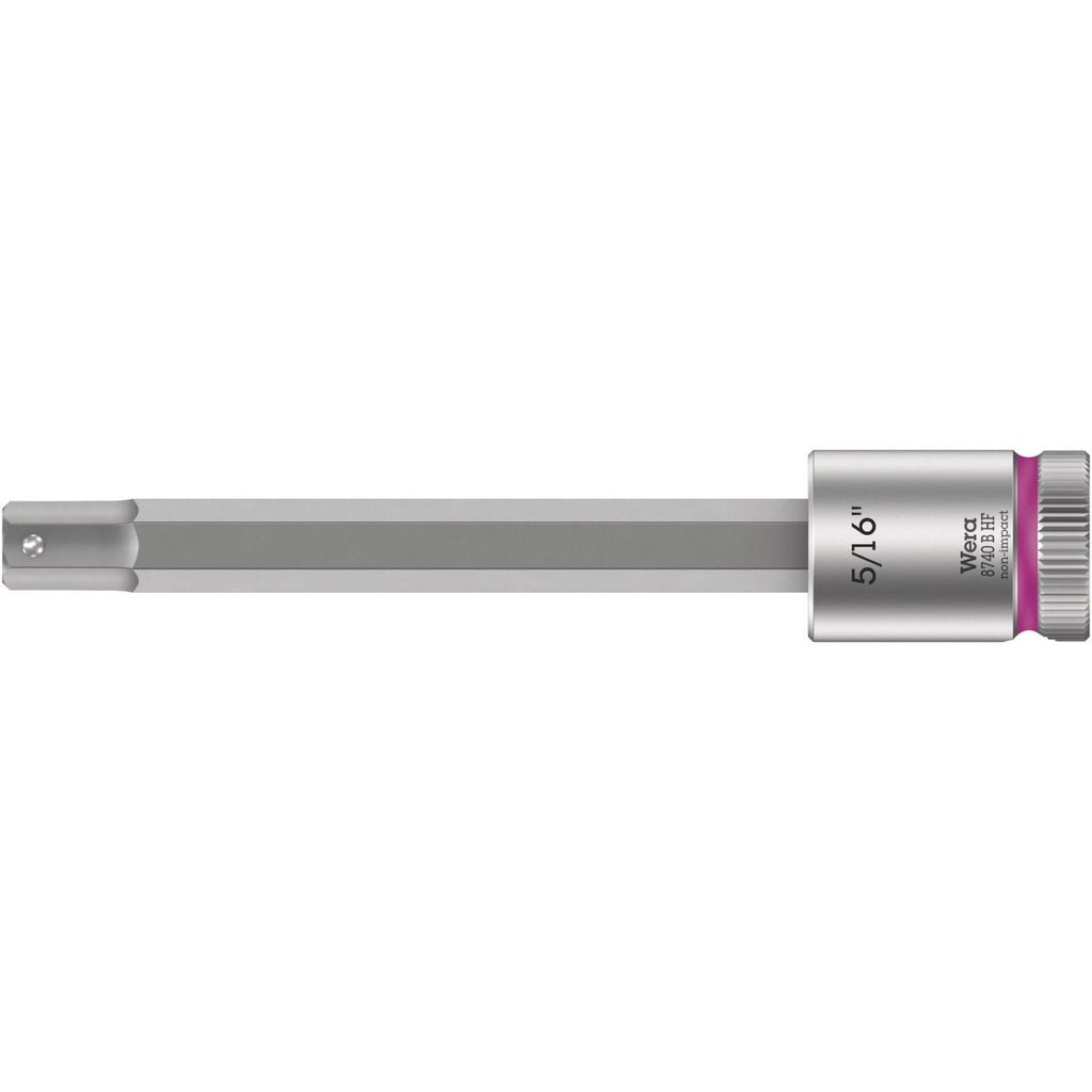 Wera 8740 B Hf Zyklop Bit Socket With Holding Function, 3/8-in. Drive, 5/16-in.x100-mm.
