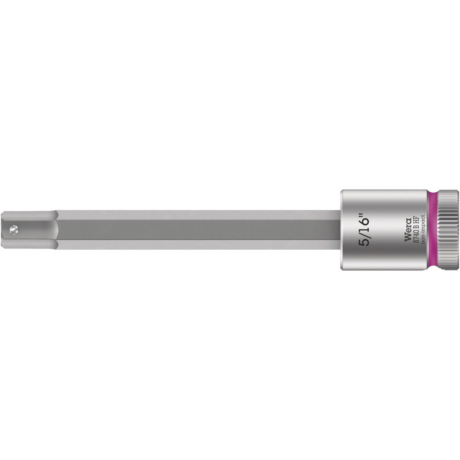 Wera 8740 B Hf Zyklop Bit Socket With Holding Function, 3/8-in. Drive, 5/16-in.x100-mm.