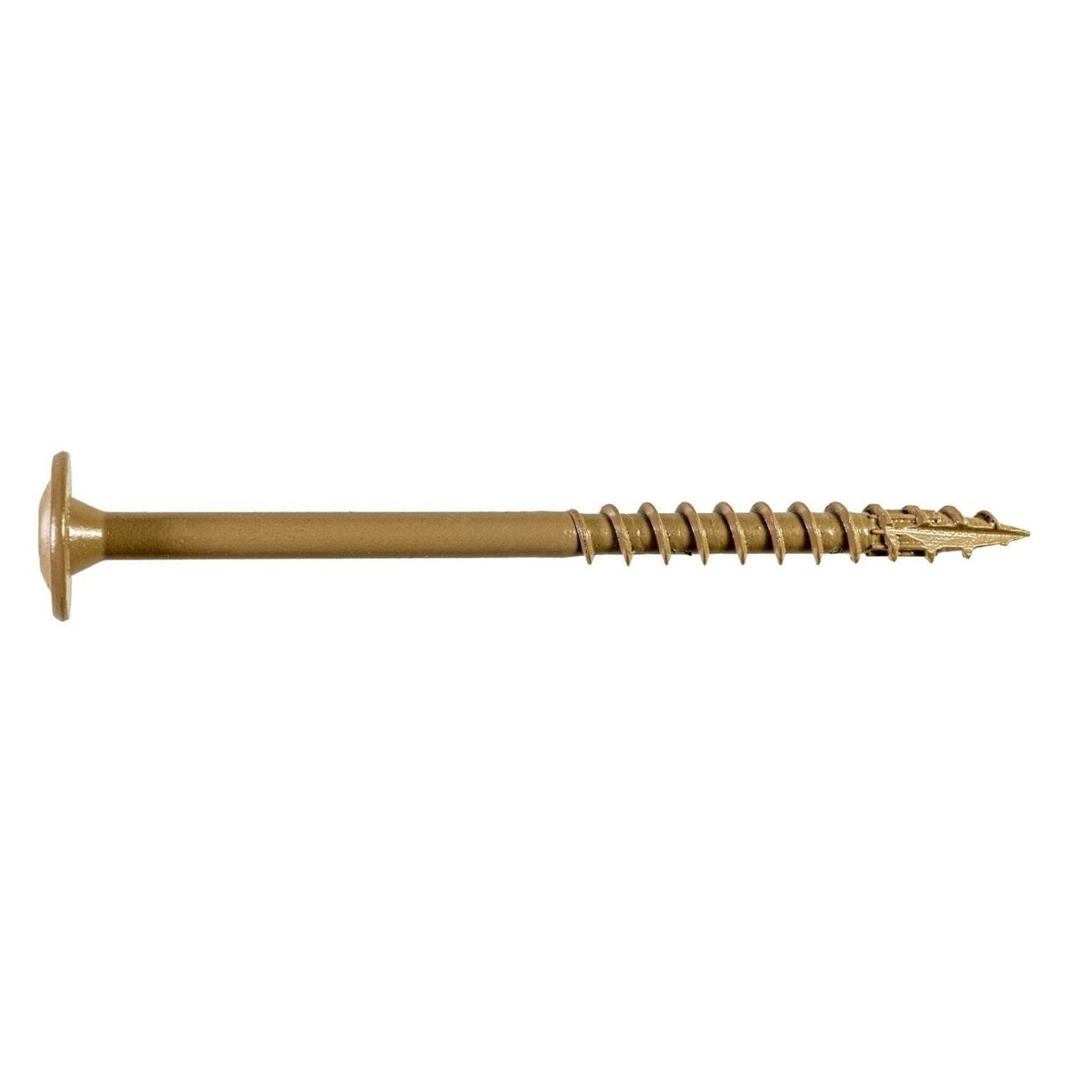 Simpson Strong-Tie CBT08200R100 Wafer-Head Construction Screw, #8 x 2-in. T20, Quik Guard, Tan, 100-Pack