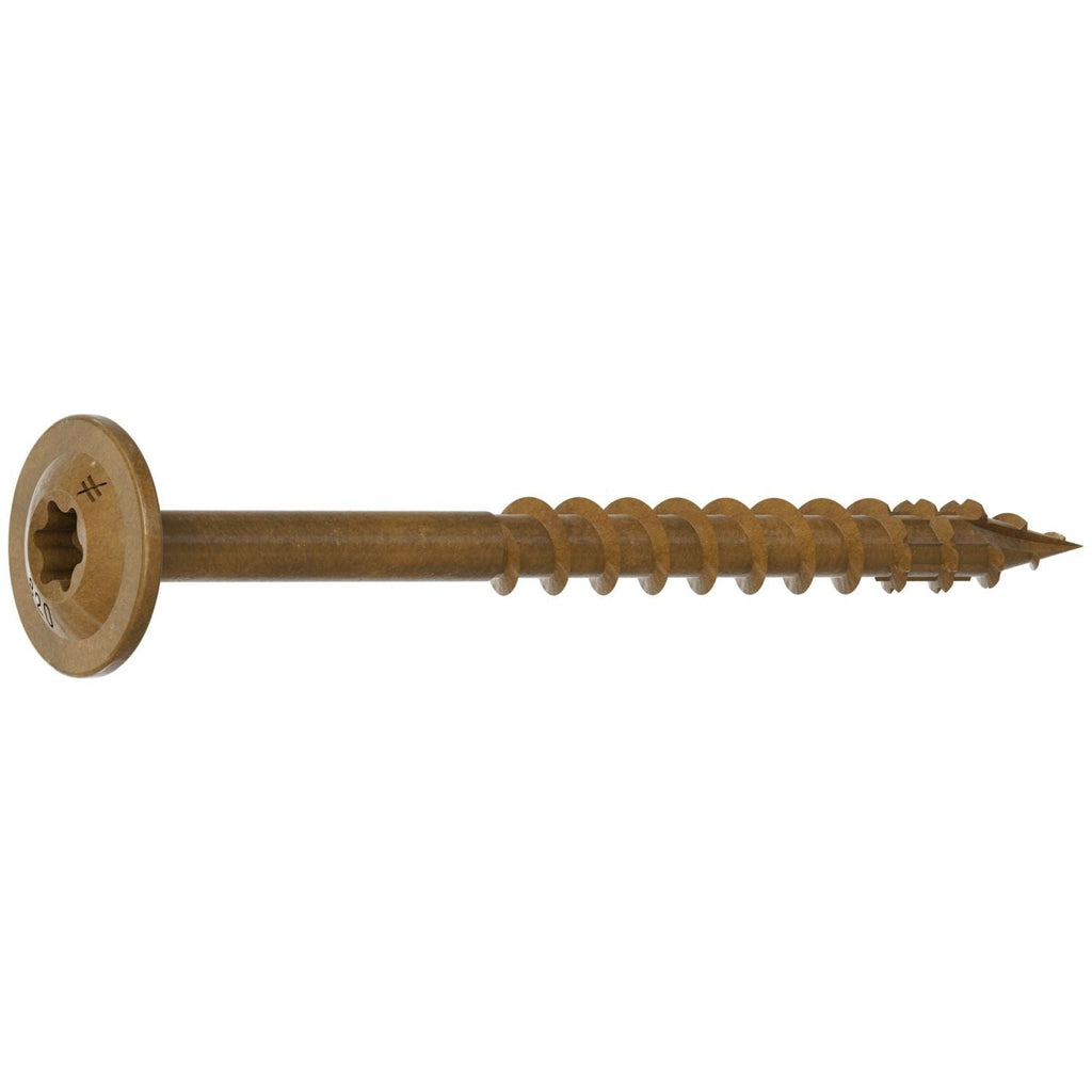 Simpson Strong-Tie CBT08200R300 Wafer-Head Construction Screw, #8 x 2-in. T20, Quik Guard, Tan, 300-Pack