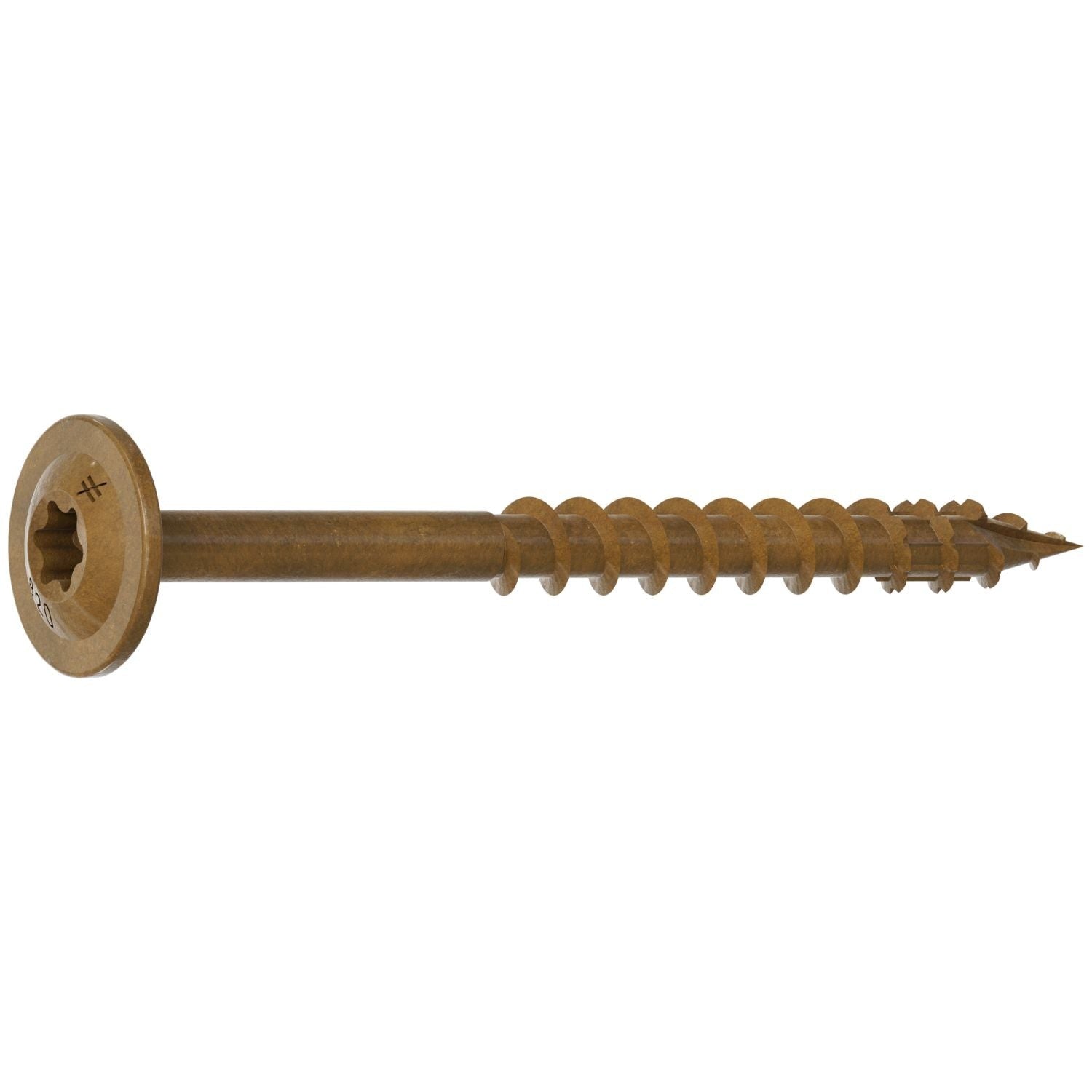 Simpson Strong-Tie CBT08200R300 Wafer-Head Construction Screw, #8 x 2-in. T20, Quik Guard, Tan, 300-Pack
