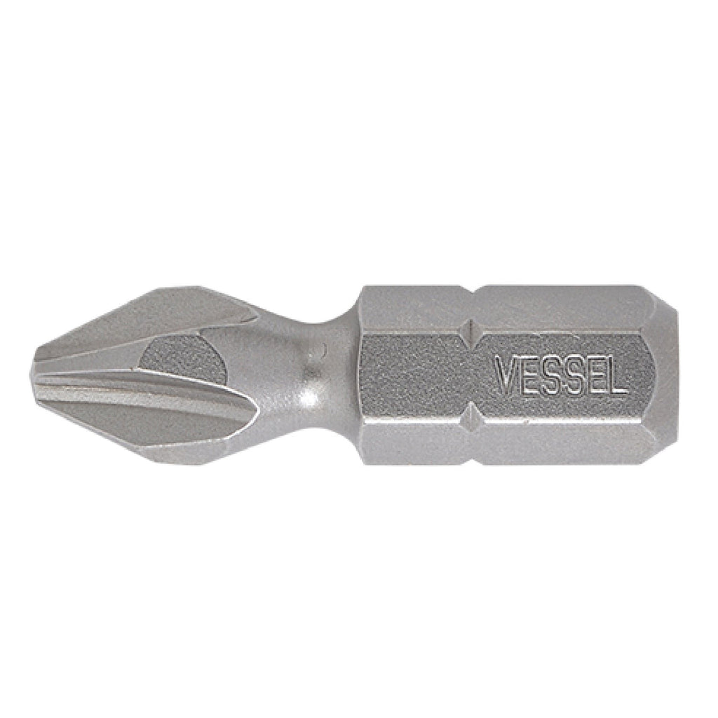 Vessel NTPH2254P25T Neck Torsion Phillips #2 x 1-in. Insert Bit, 25-Piece Case (NTPH2254P25T)