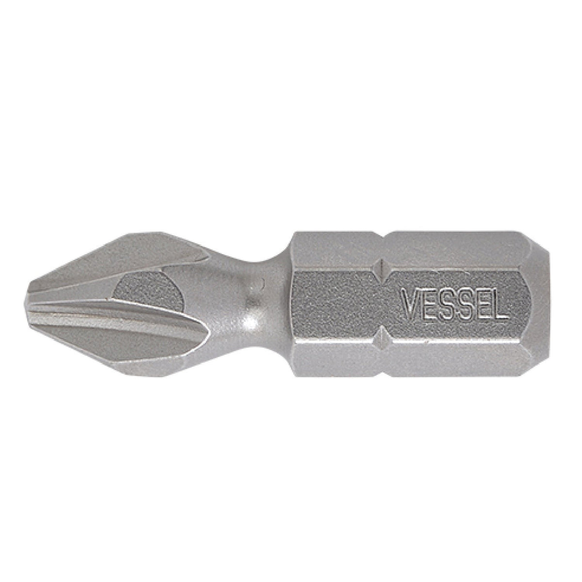 Vessel NTPH2254P25T Neck Torsion Phillips #2 x 1-in. Insert Bit, 25-Piece Case (NTPH2254P25T)