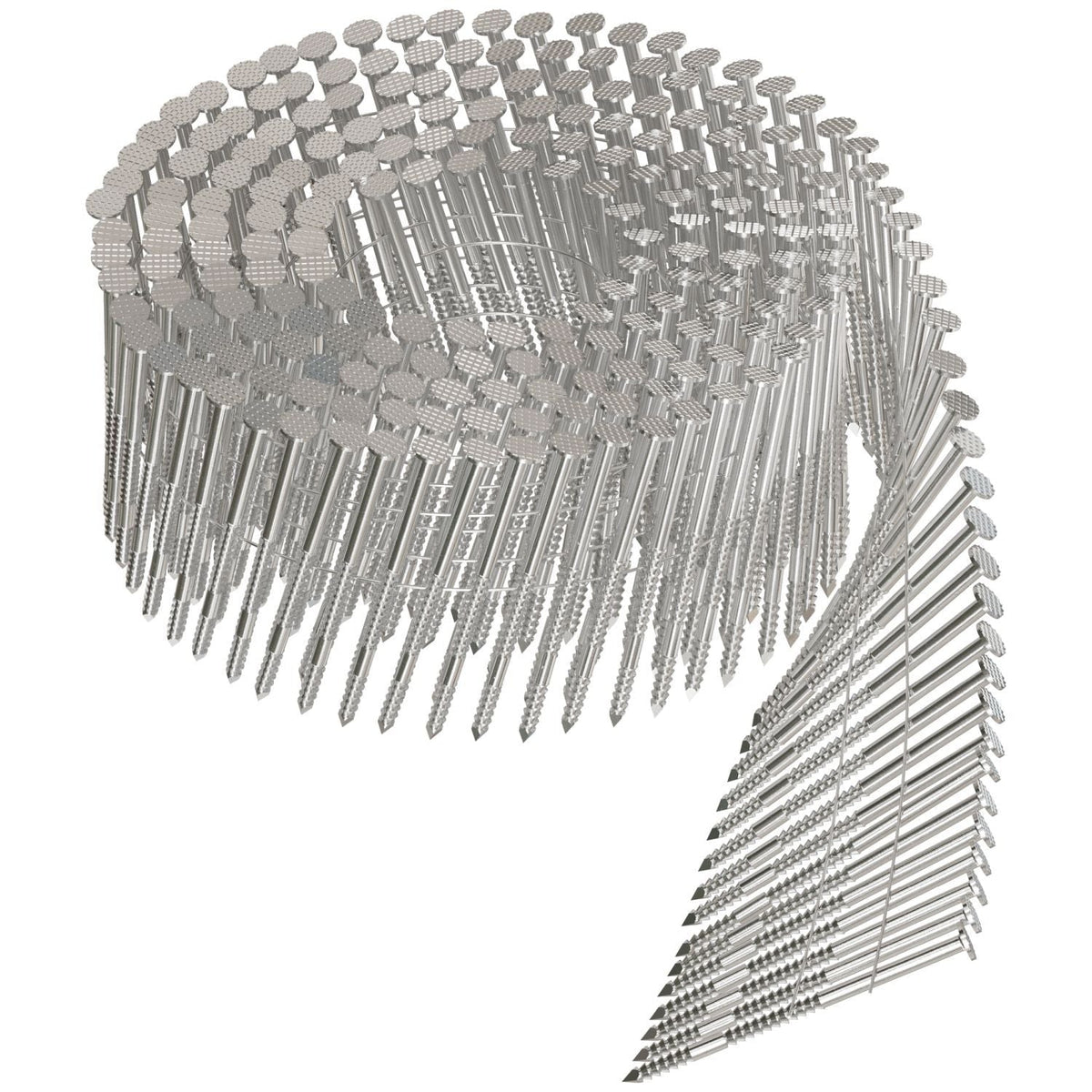 Simpson Strong-Tie S13A200SNBP 15° Wire Coil, Full Round Head, Ring-Shank Siding Nail, 2-in. Type 304, 1200-Pack